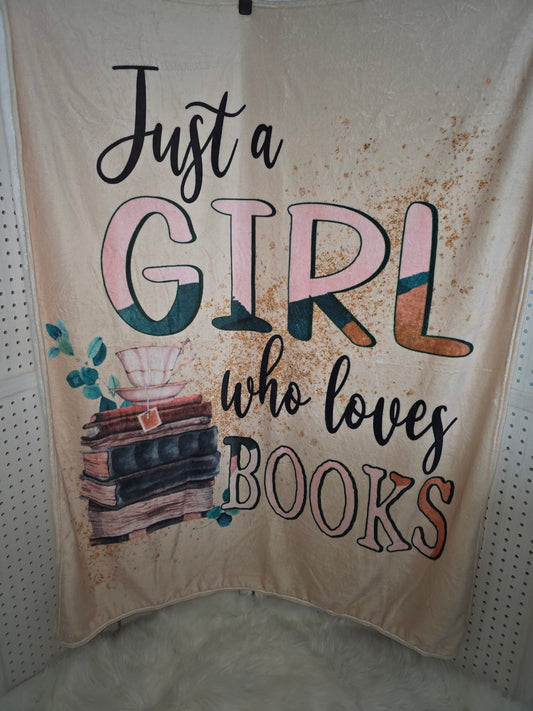 Just A Girl Who Loves Books - Throw Blanket