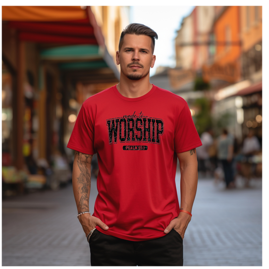 Made to Worship T-shirt (Black Words)