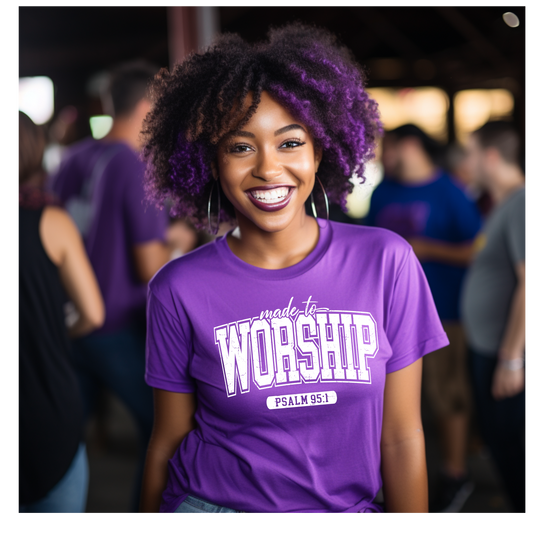 Made to Worship T-shirt (White Words)