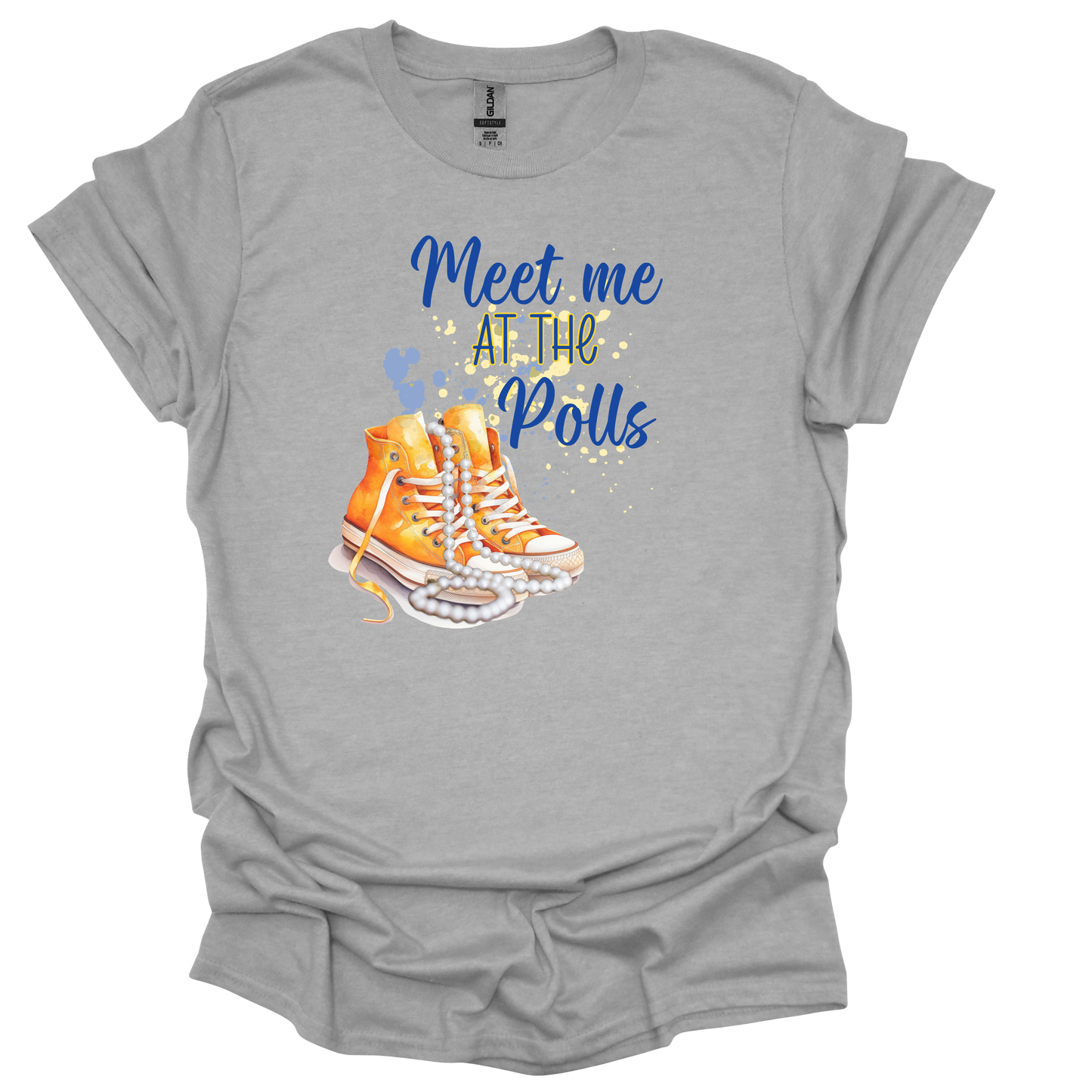 Meet Me At The Polls – Gold Chucks T-Shirt