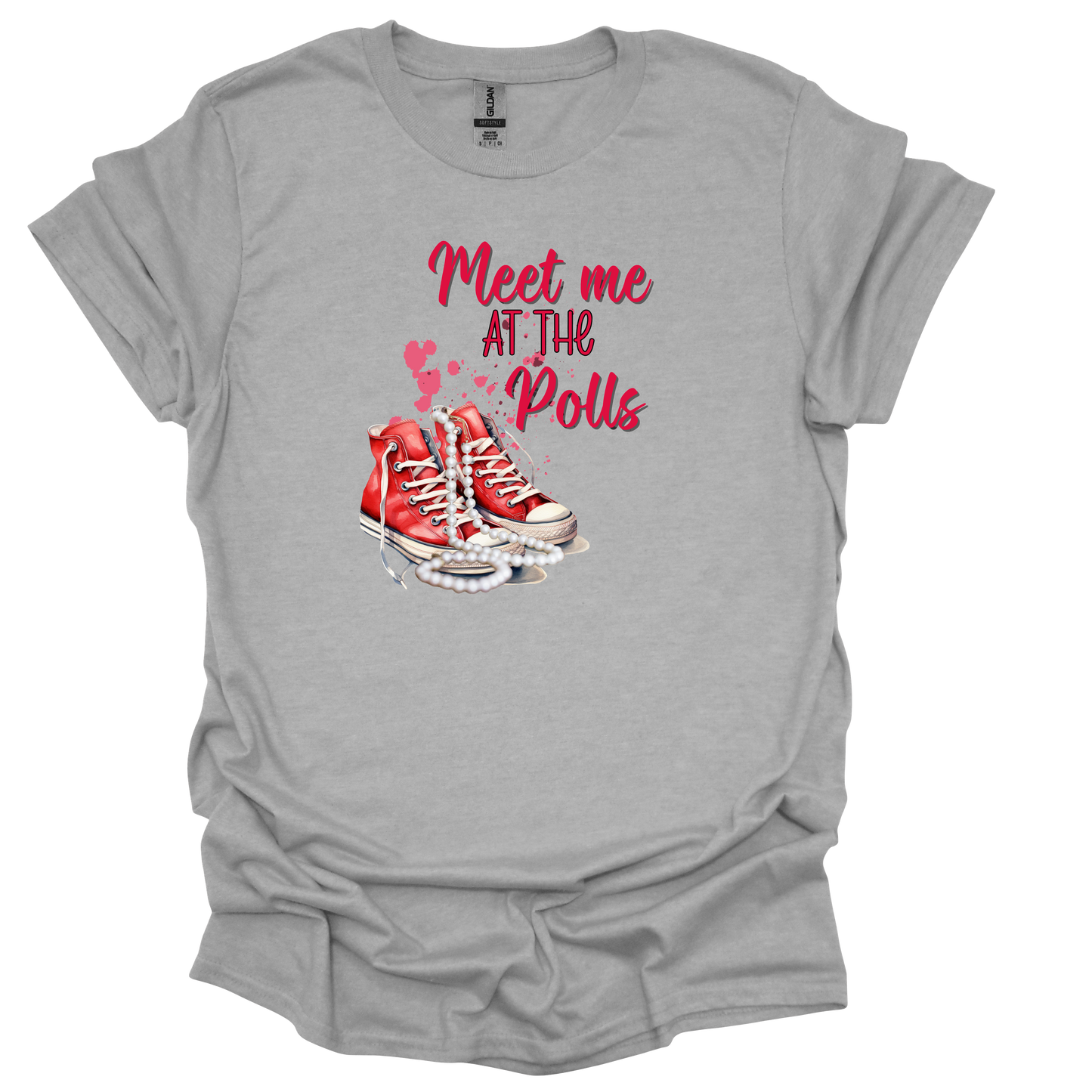 Meet Me At The Polls – Red Chucks T-Shirt