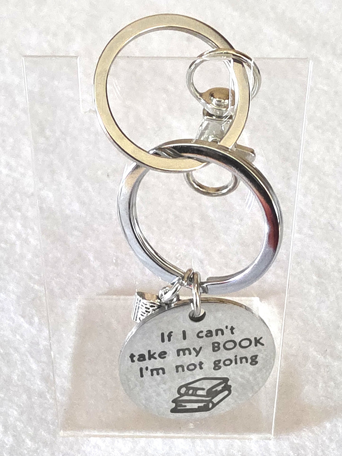 Book Lovers Metal Keychain/Pursecharm