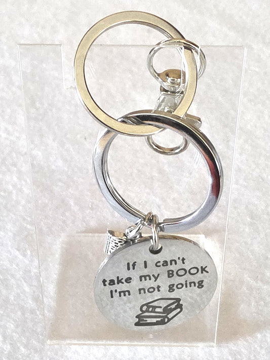 Book Lovers Metal Keychain/Pursecharm