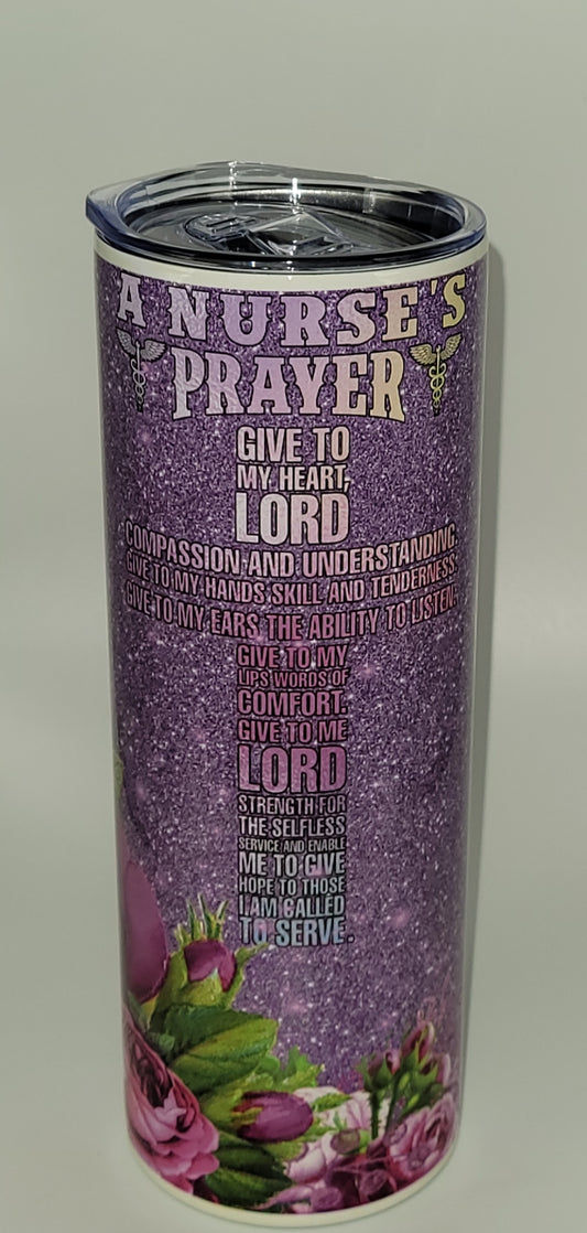 Nurse's Prayer 20oz Skinny Tumbler