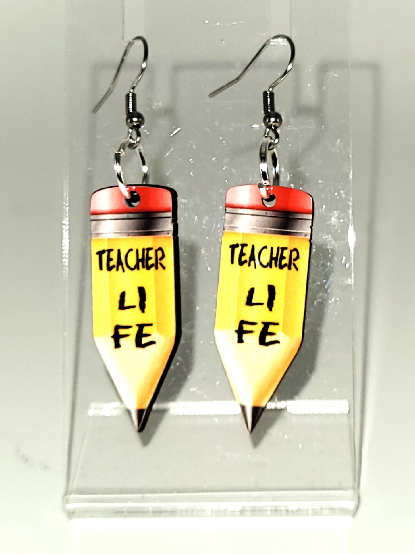 Teacher Life Pencil Earrings