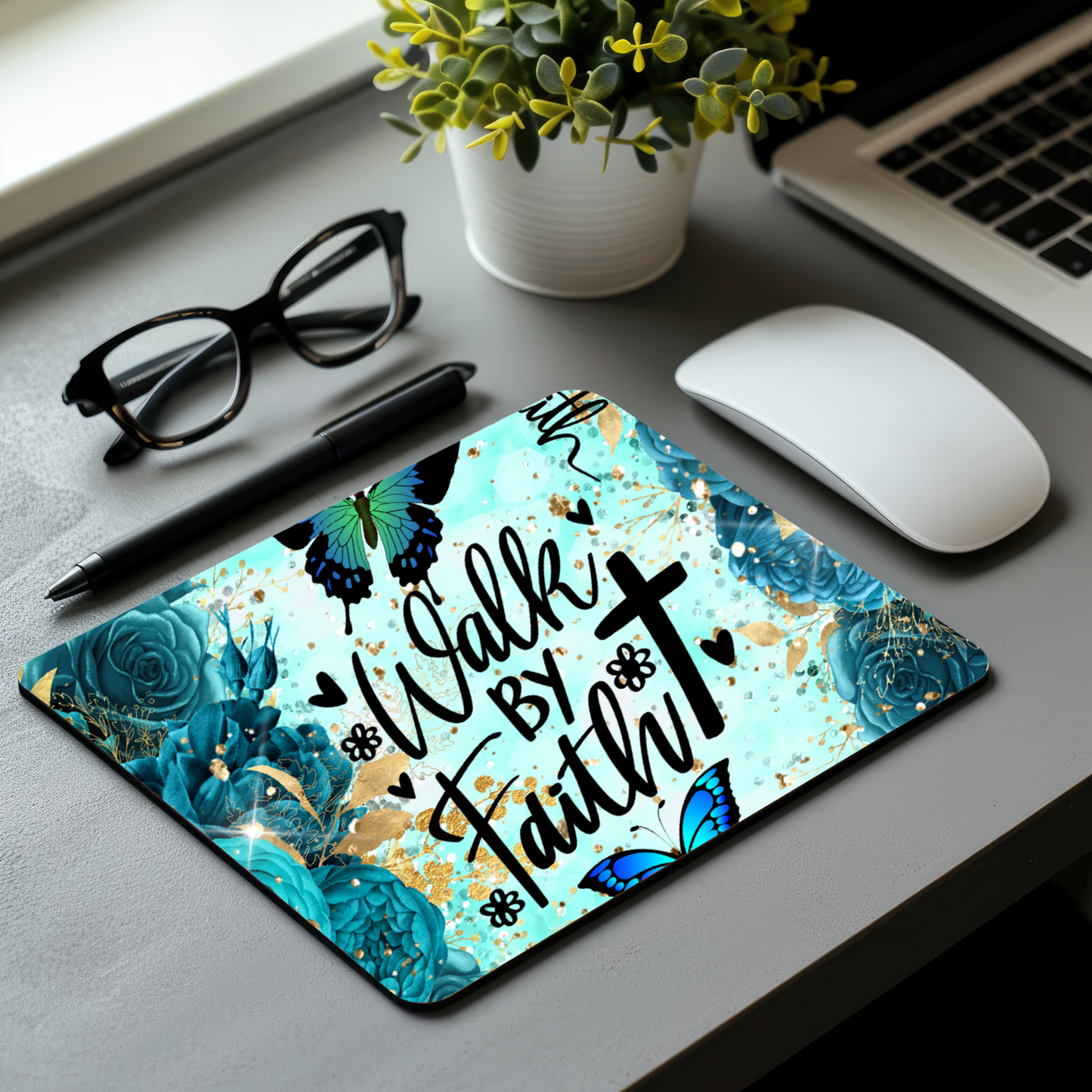 Walk By Faith Mouse Pad