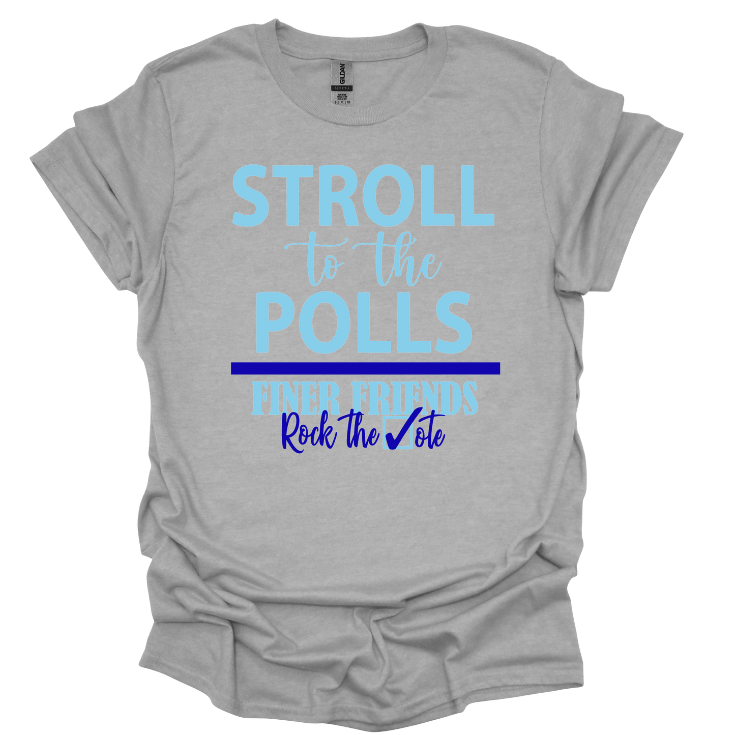 Stroll To The Polls Light Blue