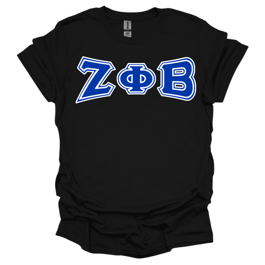 3D ZPB Greek Letter T-shirt