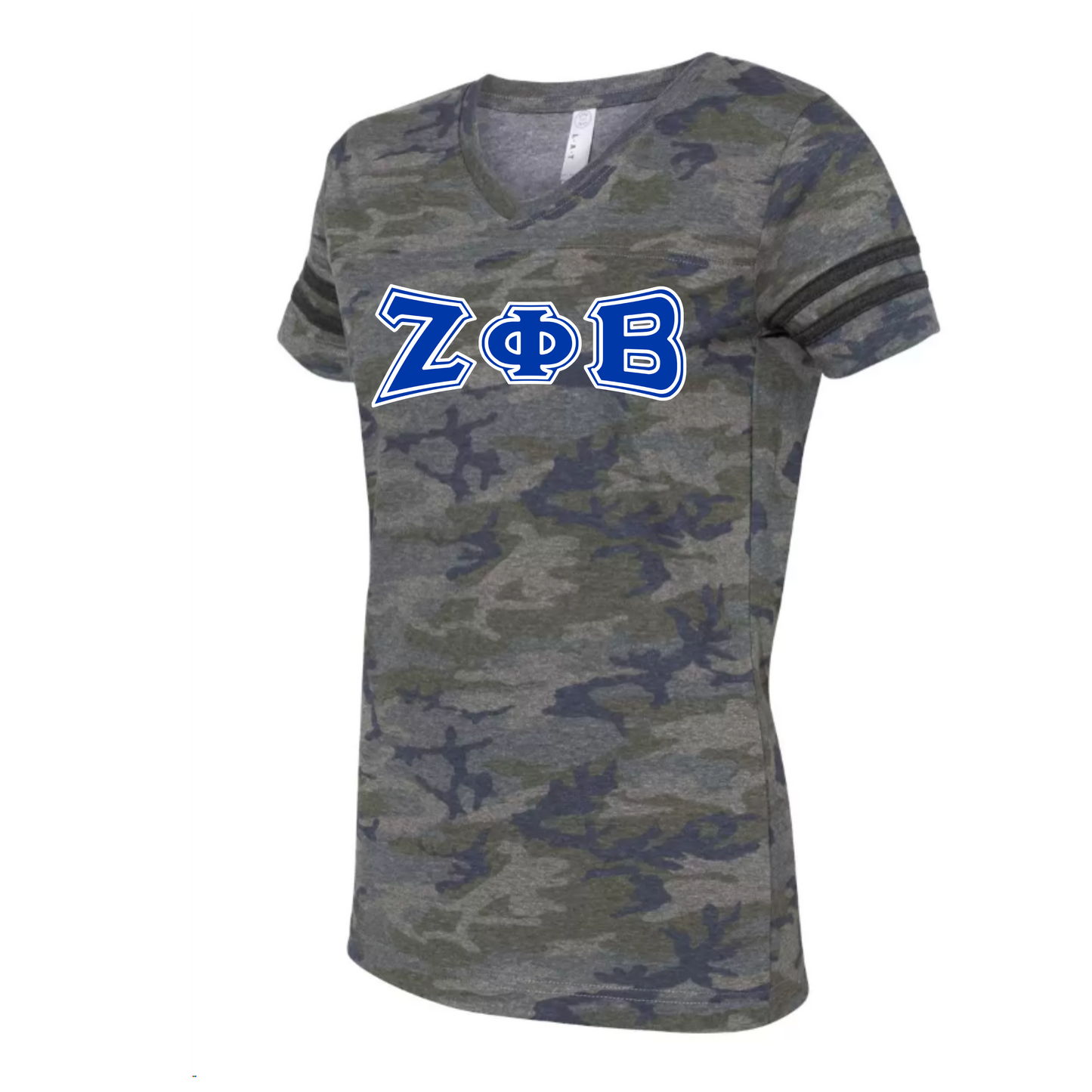 Zeta Phi Beta Camo Football T-shirt