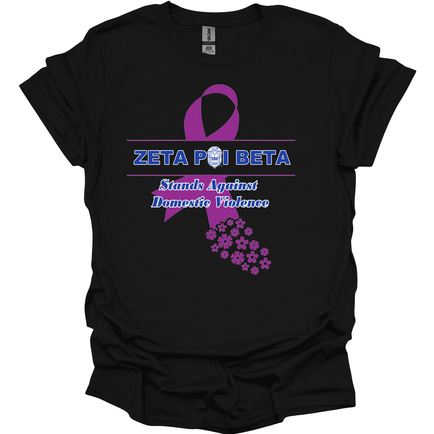 Zeta Phi Beta Domestic Violence Purple Ribbon Tee