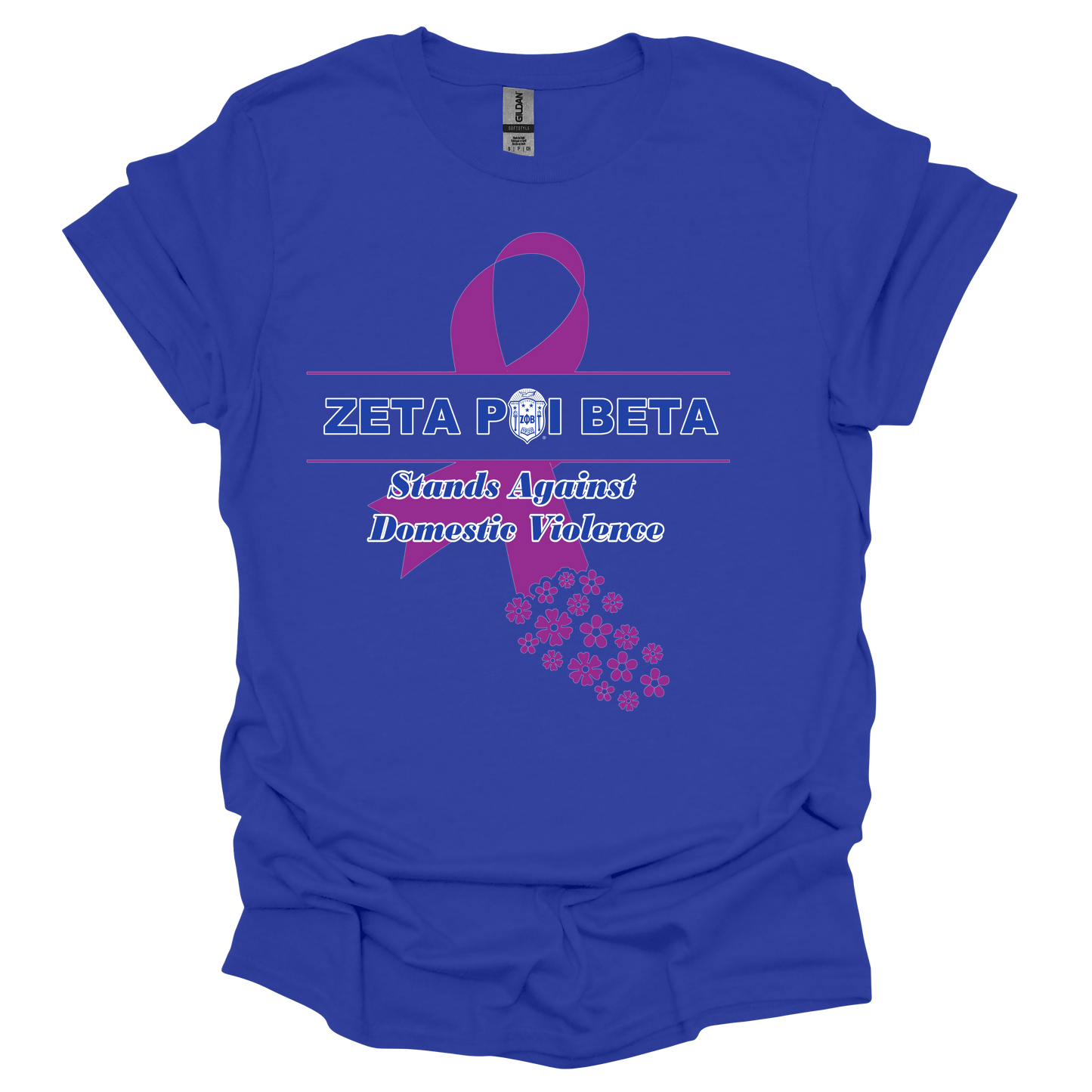 Zeta Phi Beta Domestic Violence Purple Ribbon Tee