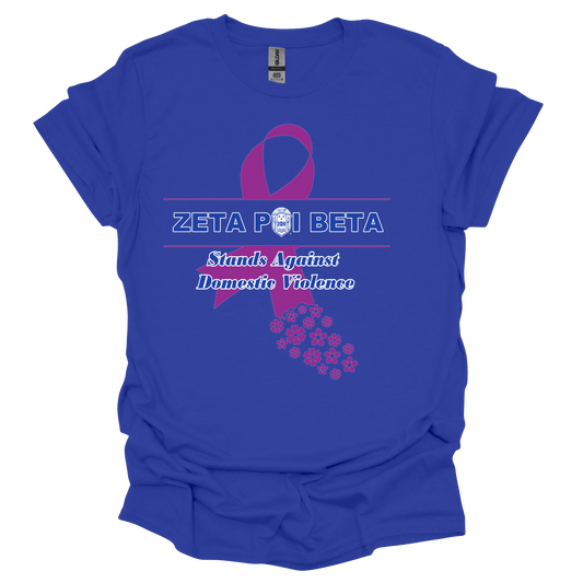 Zeta Phi Beta Domestic Violence Purple Ribbon Tee