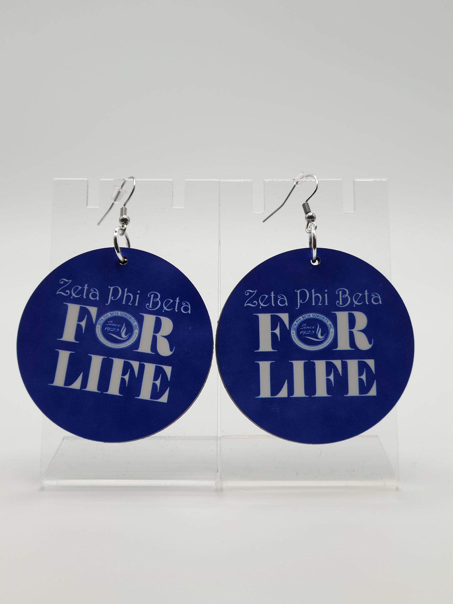 Zeta Phi Beta For Life Earrings