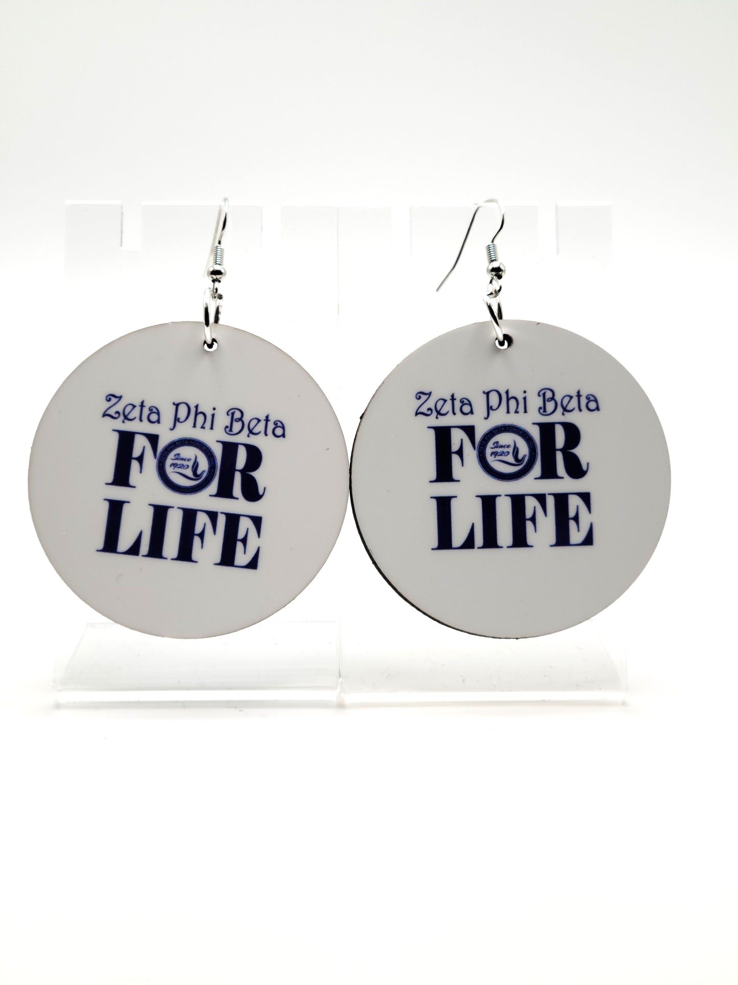 Zeta Phi Beta For Life Earrings