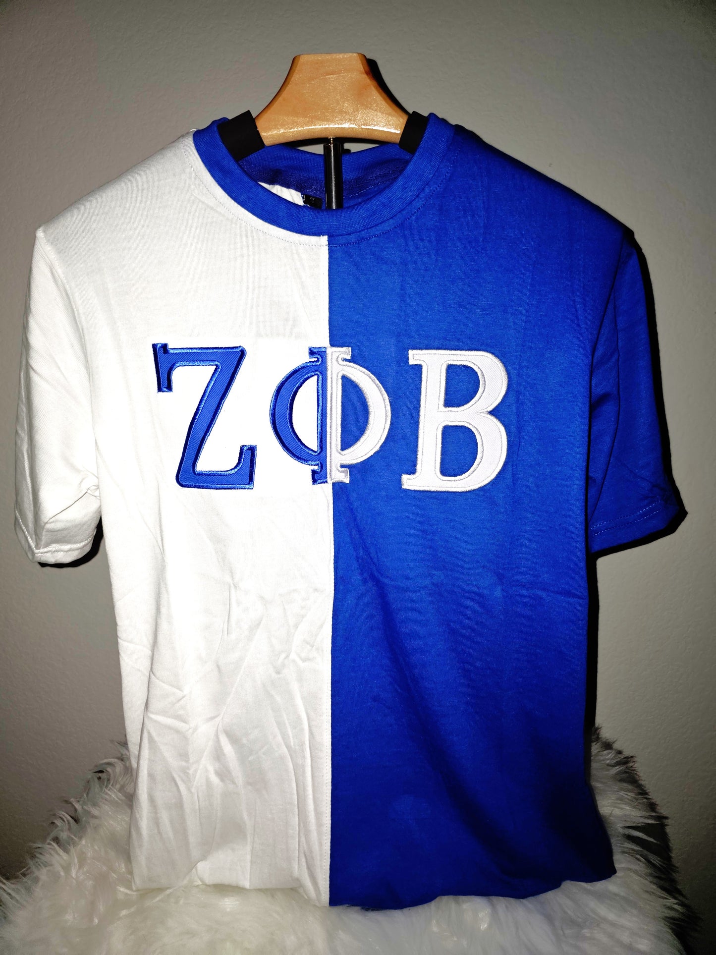 Zeta Phi Beta Embroidered Color Block T-Shirt