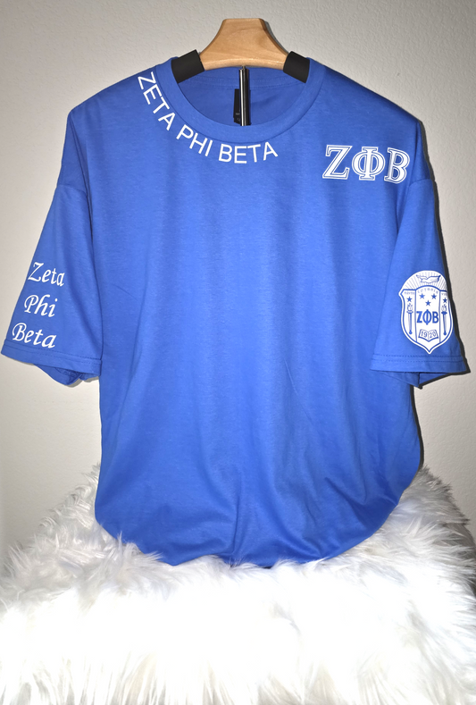 Zeta Phi Beta Curved Letters T-Shirt