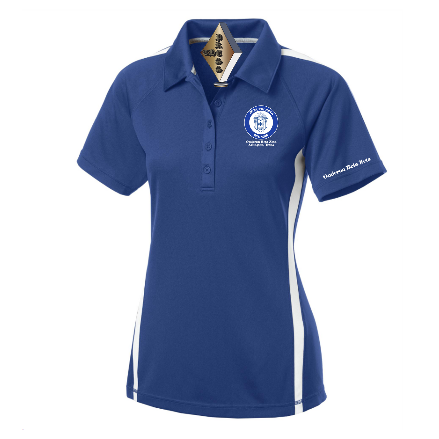 Zeta Phi Beta -Omicron Beta Zeta Custom Polo Shirts