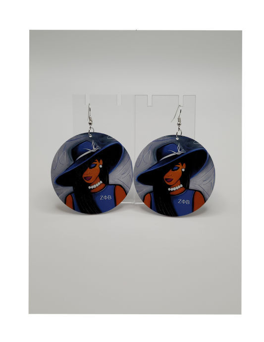 Zeta Phi Beta Sophisticated Lady Earrings