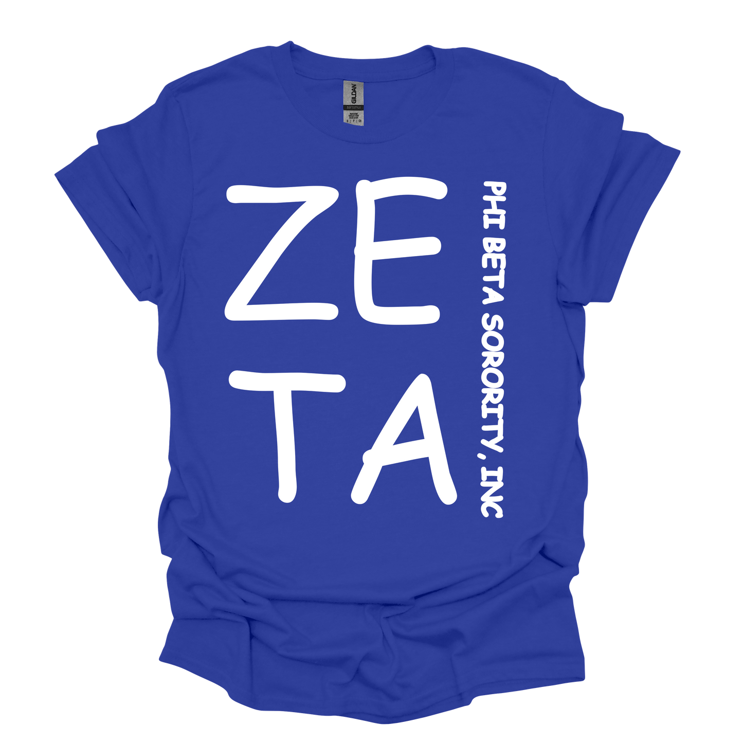 Zeta Phi Beta Stacked Letters Short Sleeve T-shirt