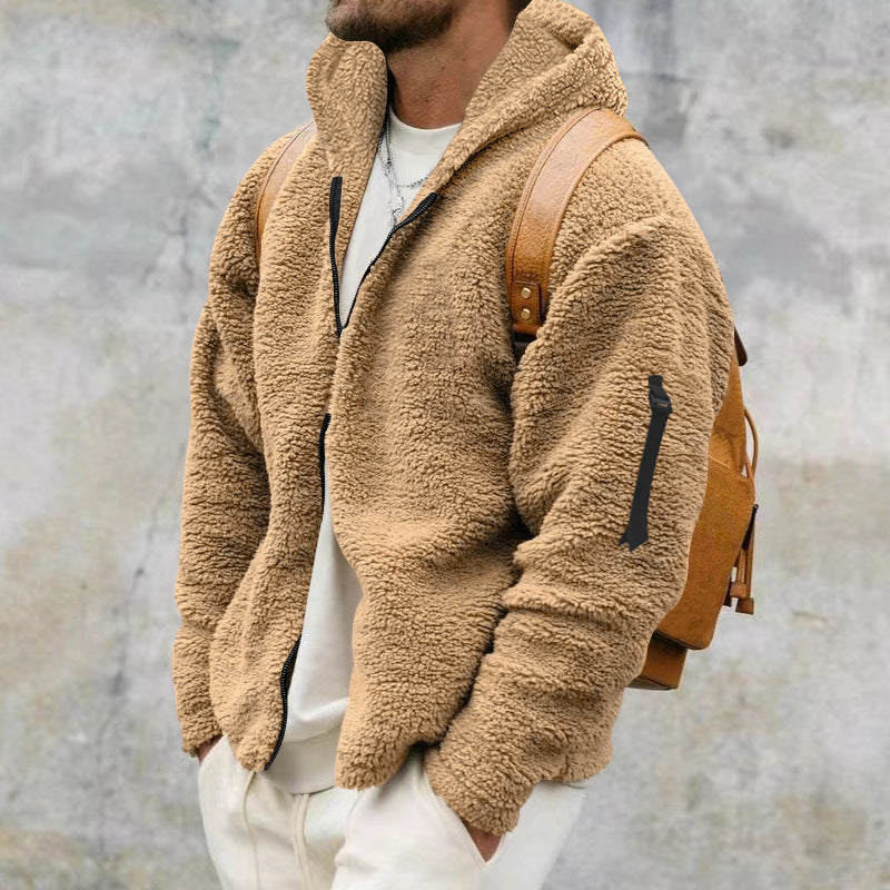 Teddy bear fleece jacket mens sale