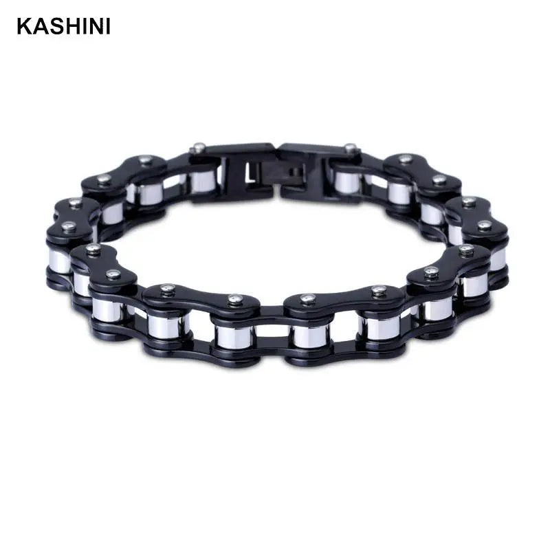 Men's Bracelets Bangles Punk Biker Bicycle Motorcycle Multicolor Chain Bracelets For Men Stainless Steel Jewelry dropshipping