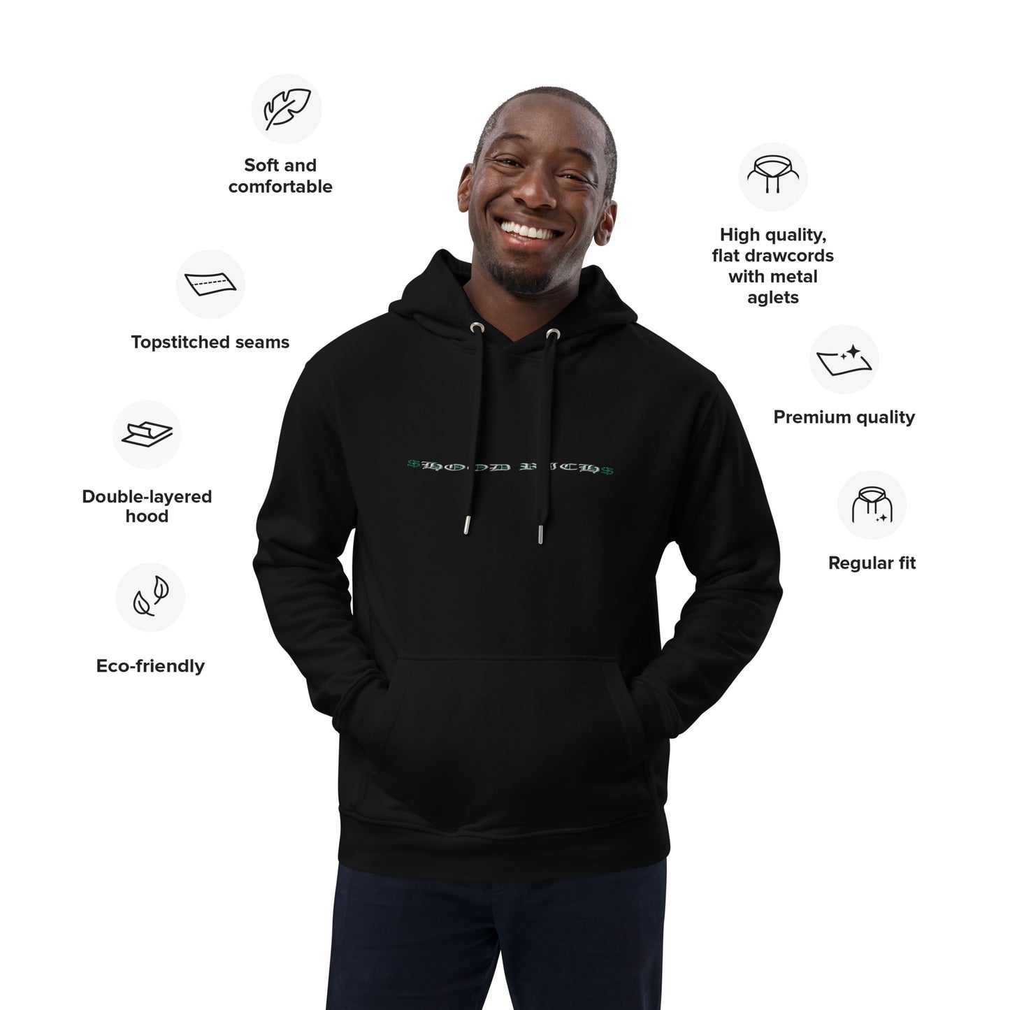 Hood Rich Premium eco hoodie